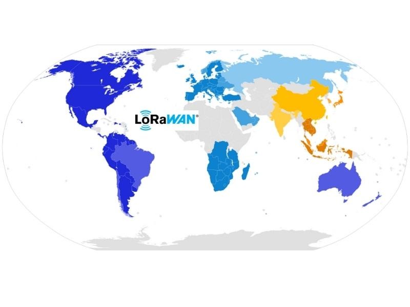 Faixas de operação da comunicação LoRaWAN