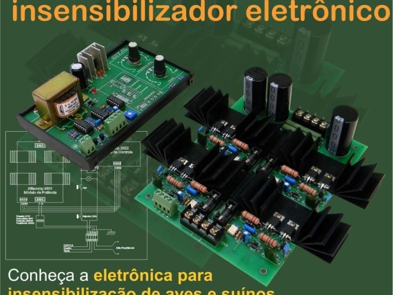 Insensibilizador eletrônico de aves e suínos