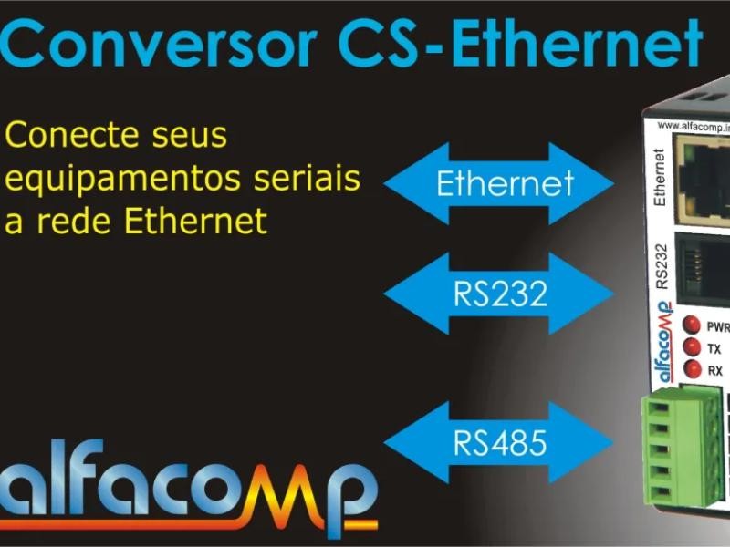Como converter Ethernet para RS232 e RS485