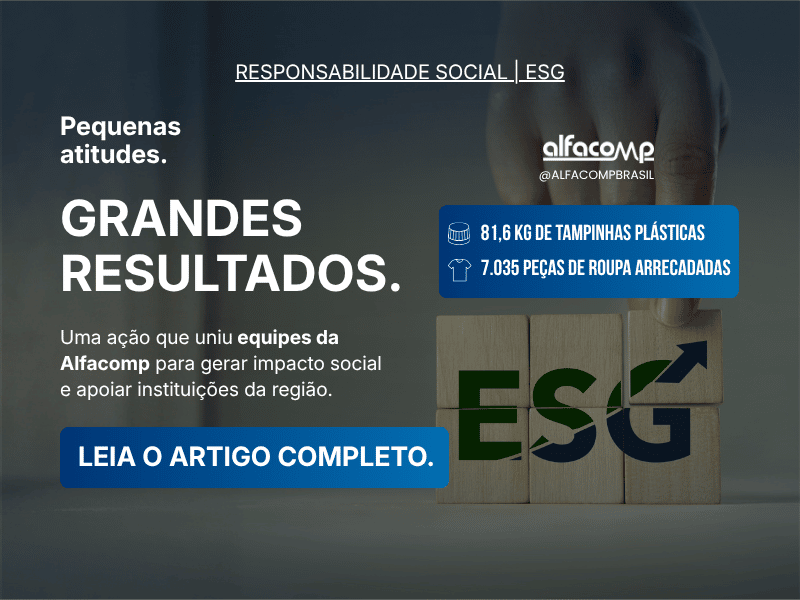 Gincana ESG da Alfacomp arrecada 81,6 kg de tampinhas e 7.035 peças de roupa para CEREPAL e ACOMPAR.