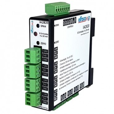 IA2820 – Conversor multiplexado para 8 entradas analógicas em Bombinhas