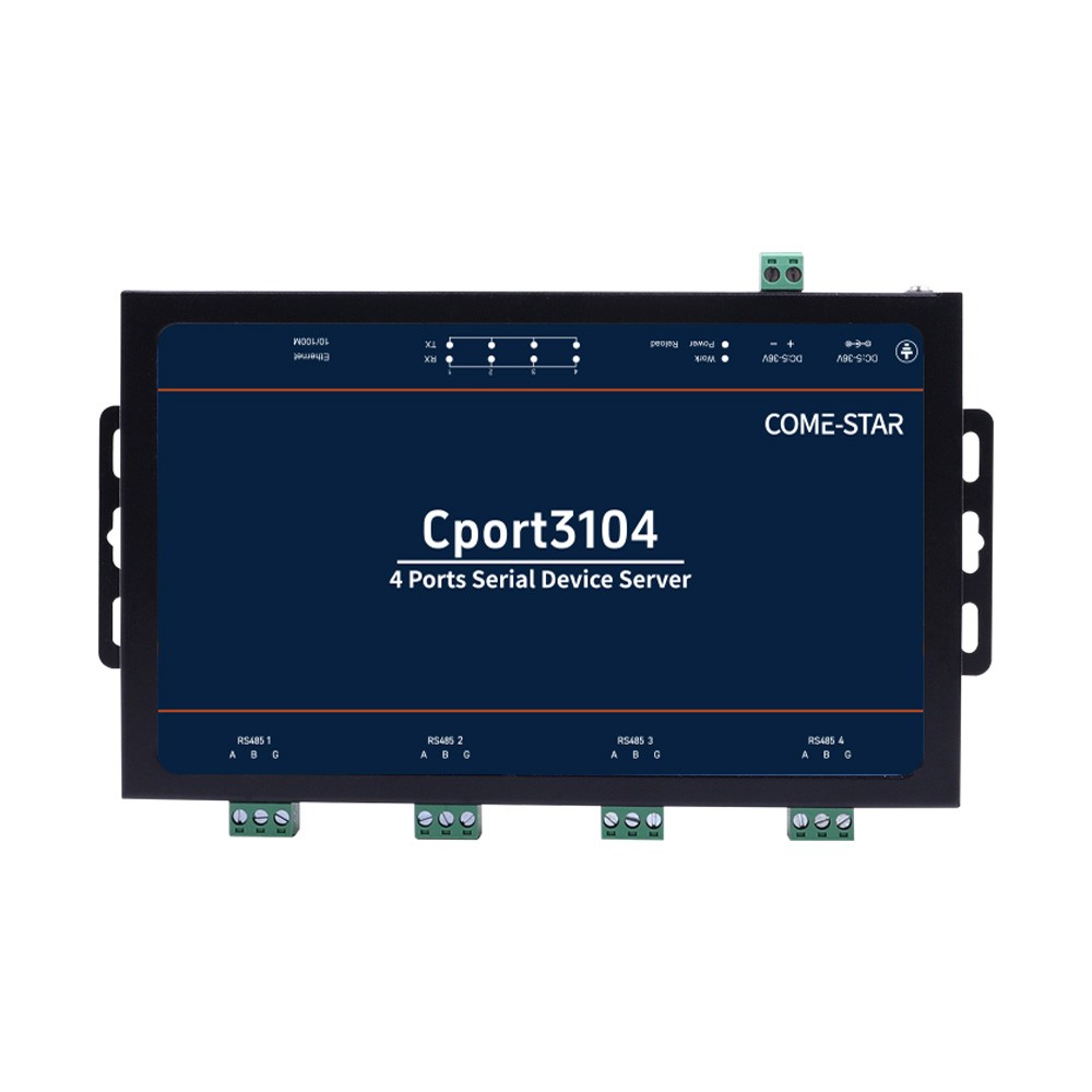 Cport3104-485 – Servidor serial industrial 4 portas RS485 para Ethernet com gateway Modbus e IoT