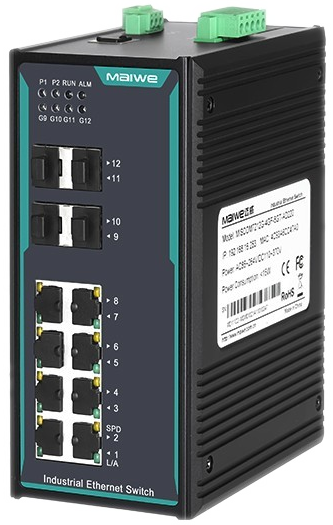 Switch Industrial Gerenciável Alfacomp Gigabit L2 – 8 Portas RJ45 + 4 SFP
