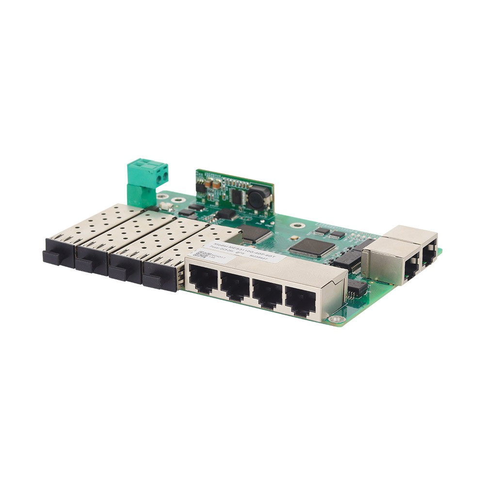 CES3110G-4GF-6GT – Switch Ethernet industrial Gigabit embutido com 4 portas SFP e 6 portas RJ45