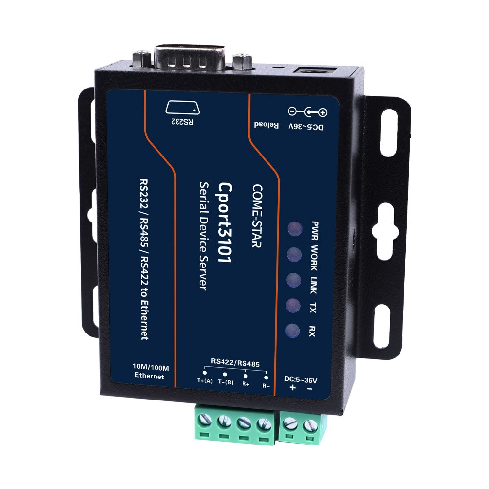 Cport3101 – Servidor serial industrial RS232/RS485/RS422 para Ethernet com gateway IoT e integração com nuvem