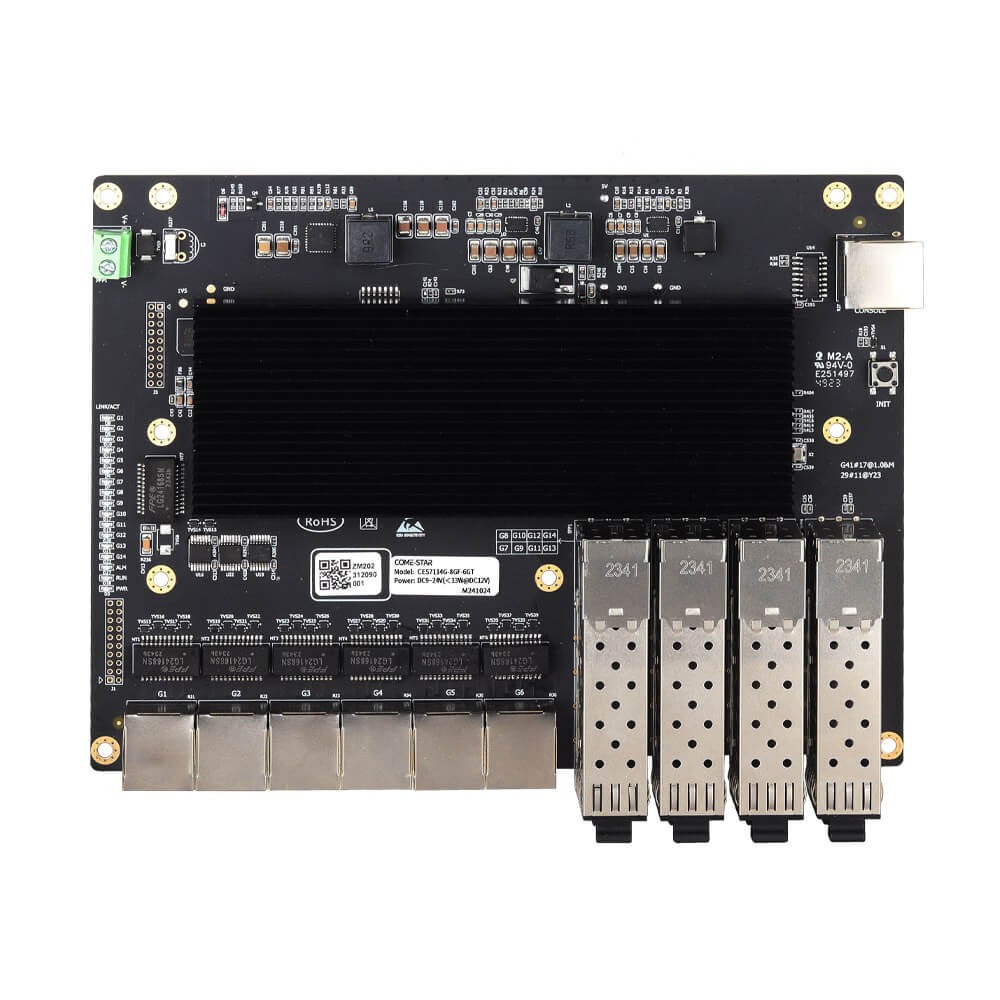 CES7110G-4GF-6GT – Switch Ethernet industrial gerenciável com 4 portas SFP Gigabit e 6 portas RJ45 Gigabit