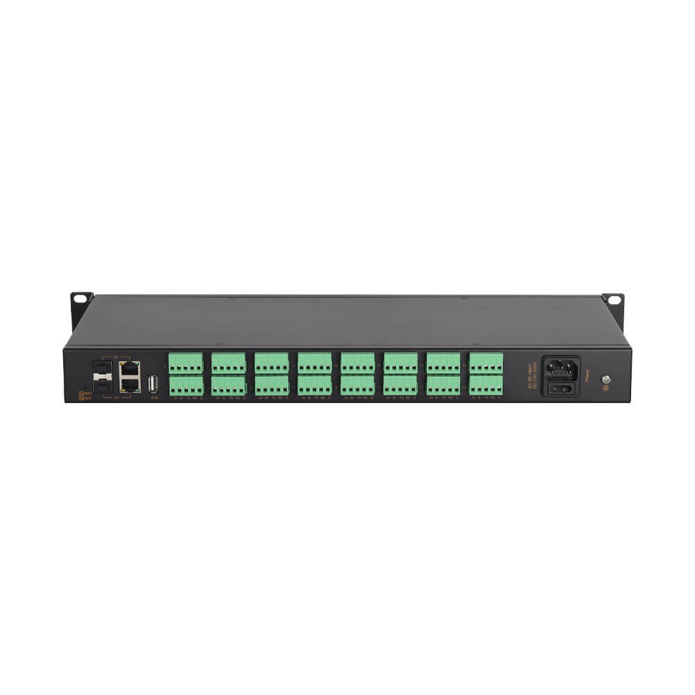 Cport3216-AD220 – Servidor serial industrial 16 portas RS232/RS485 para Ethernet com portas Gigabit e montagem em rack