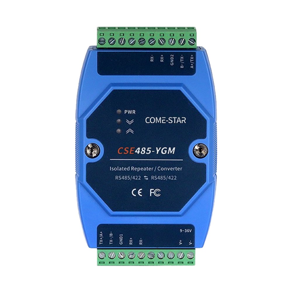 CSE485-YGM – Repetidor de sinal industrial RS485/RS422 com isolação tripla e amplificação para trilho DIN